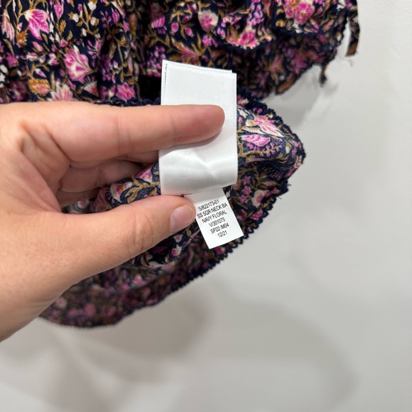 Old Navy Puff Sleeve Square Neck Floral Babydoll Blouse Top New XL - Picture 7 of 8